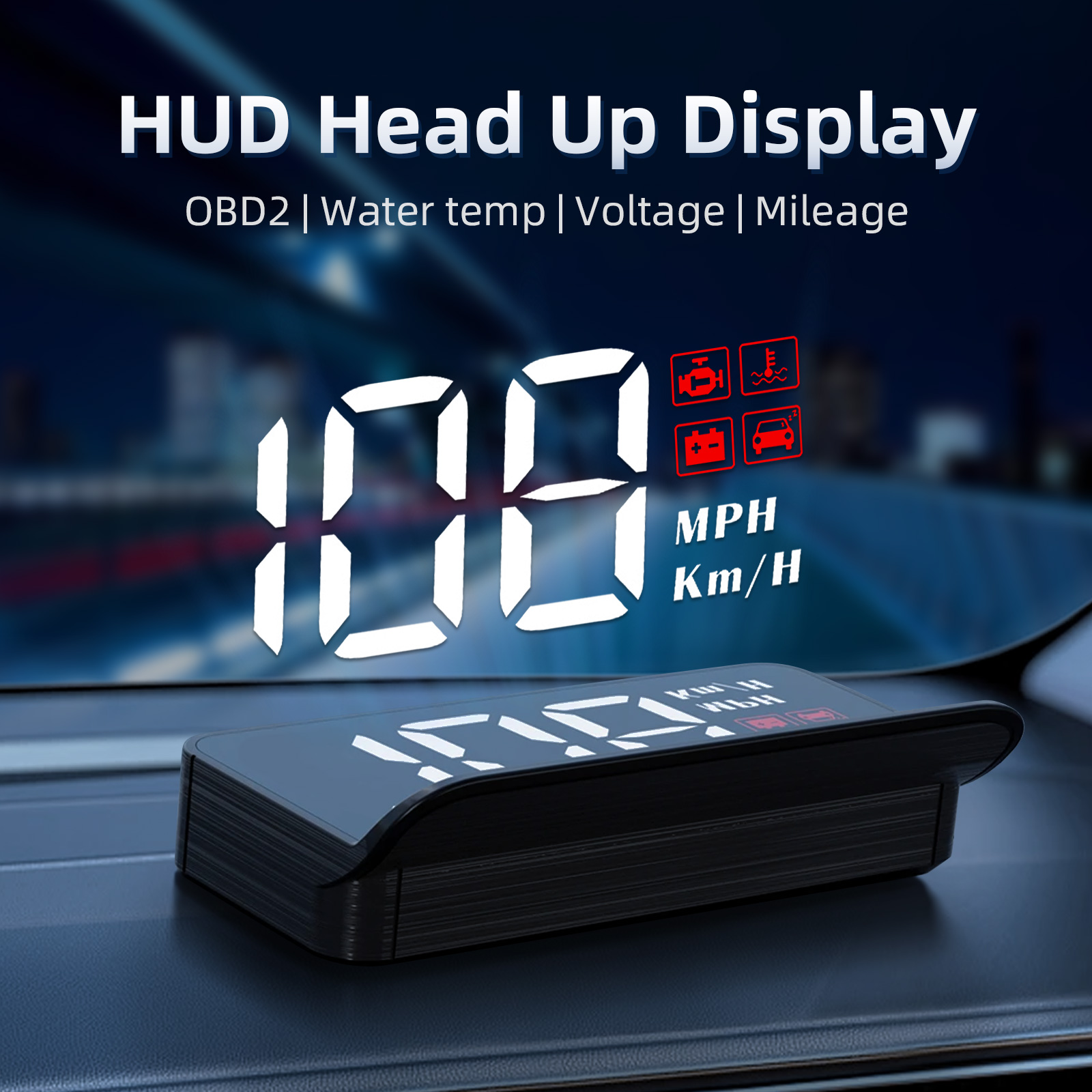 Anemometer Wind Speed - M3 HUD Obd2 헤드업 디스플레이 과속