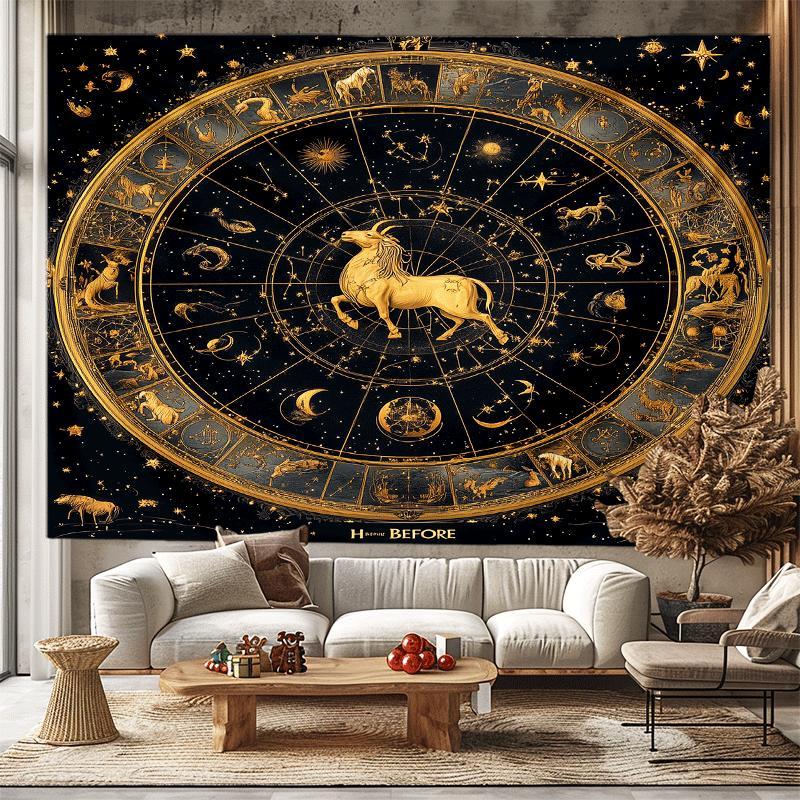 Star Map Poster - 우아한 별자리 태피스트리 천체 점성술 보헤미안