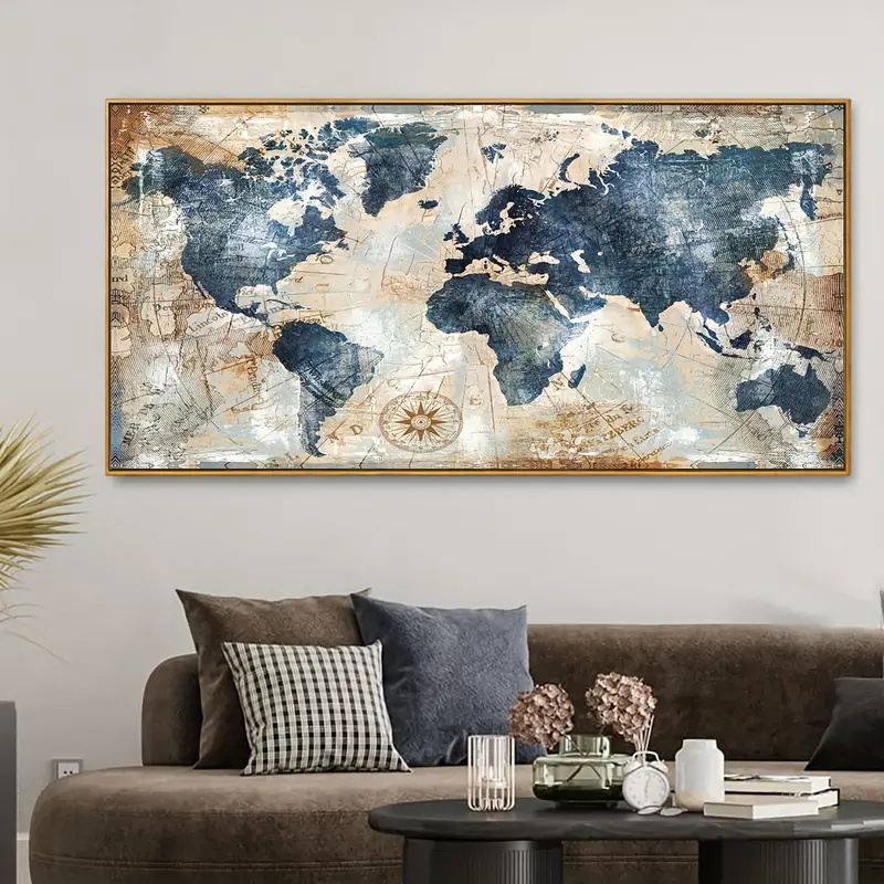 1pc 캔버스 포스터 빈티지 아트 세계지도 포스터 장식 - Star Map Poster 리뷰 및 가격