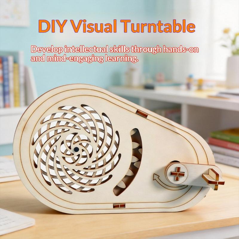 STEM DIY 프로젝트를 위한 나무 광학 환상 스피너 - Science Project Kit 리뷰 및 가격