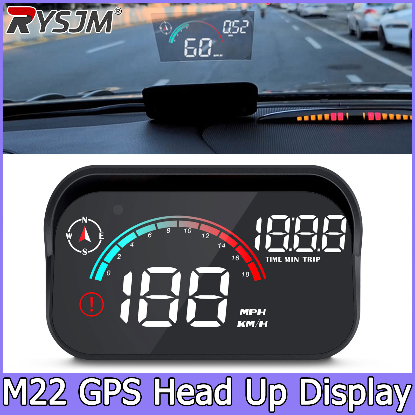 윈드실드 프로젝터 M22 GPS 속도계 헤드업 디스플레 - Anemometer Wind Speed 리뷰 및 가격